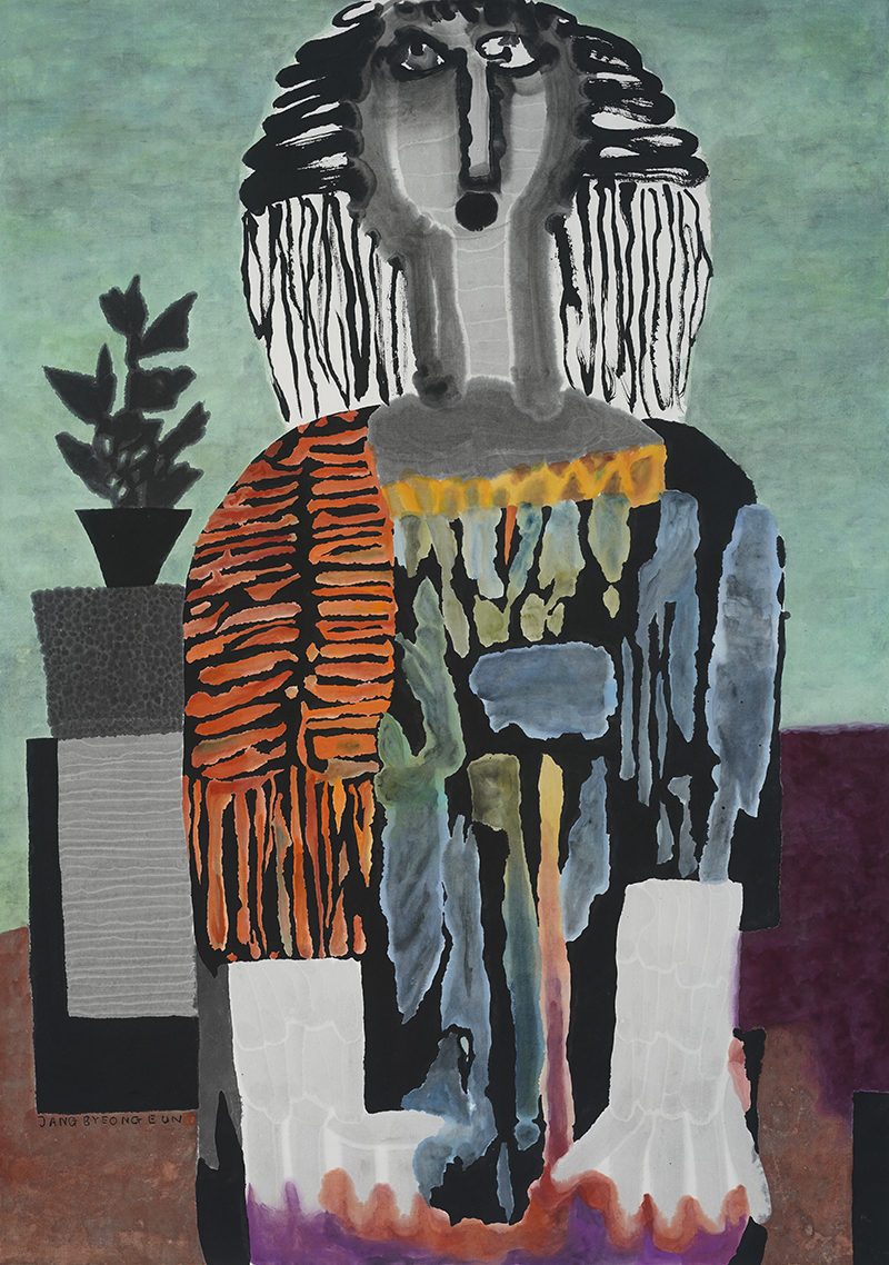 Jang Byeong Eun · Eastbrush · 张炳彥 · figure · ink_and_ light_color_on_paper · 1456mm_x_1030mm · 2025